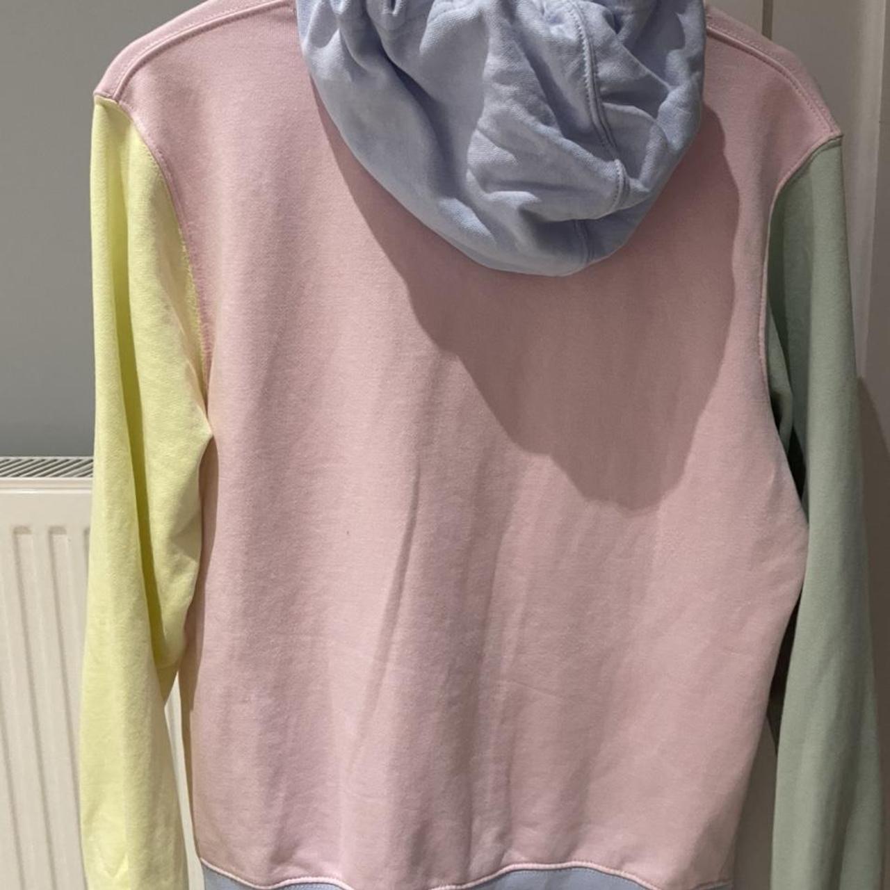 nike mini metallic swoosh oversized colour block hoodie in multi