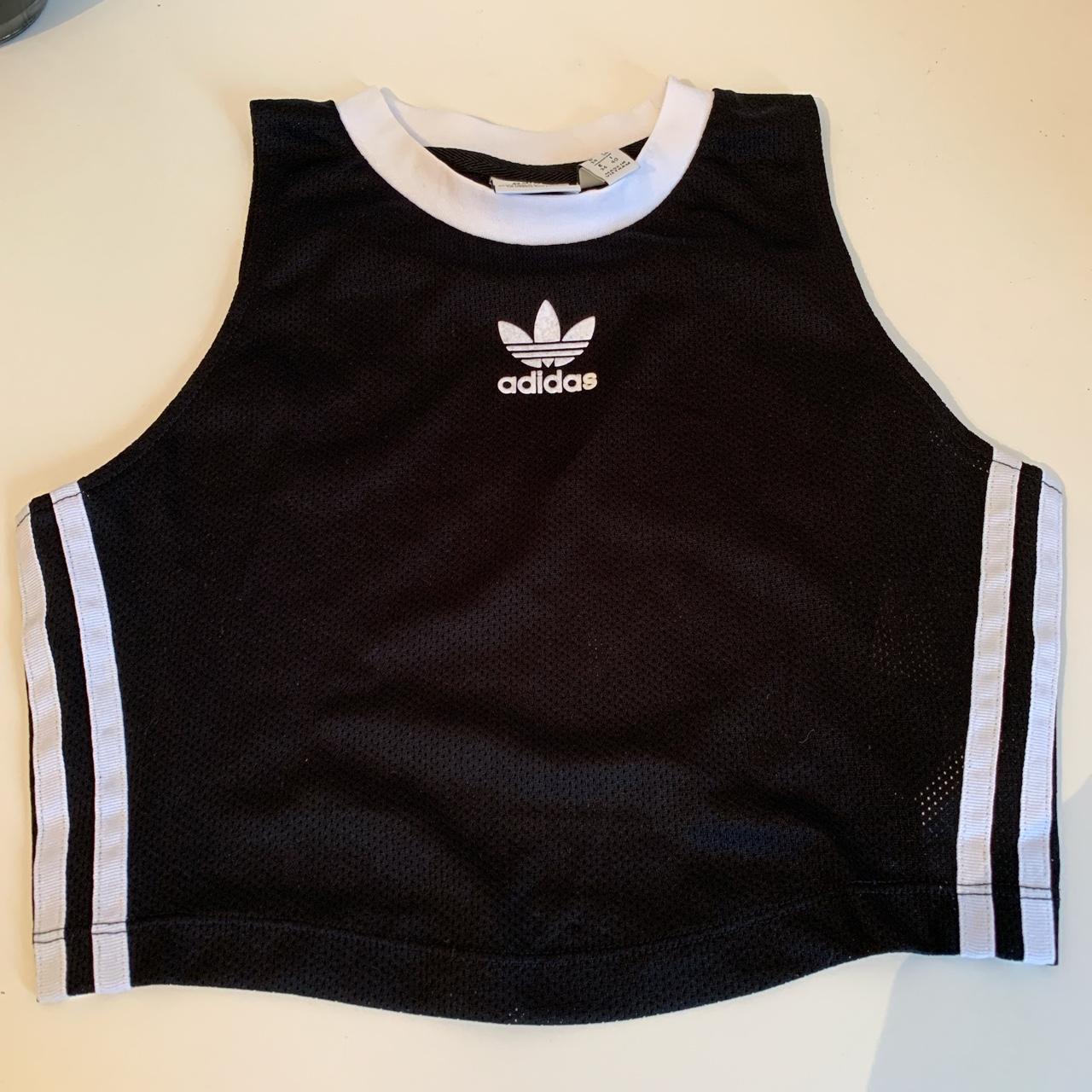 adidas 3 stripes mesh crop