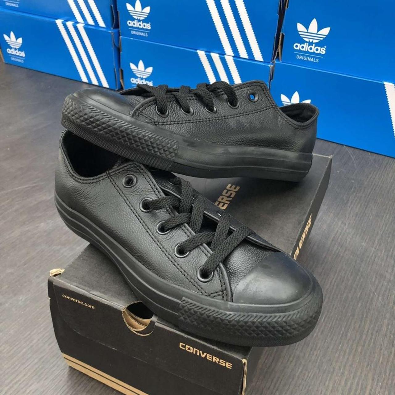 Converse Women's Black Trainers Depop