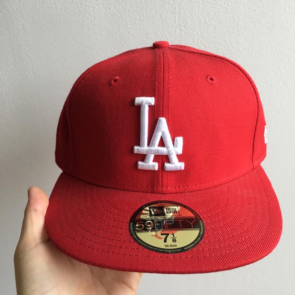 dodgers hat in lakers colorway. very rare. size 7 - Depop