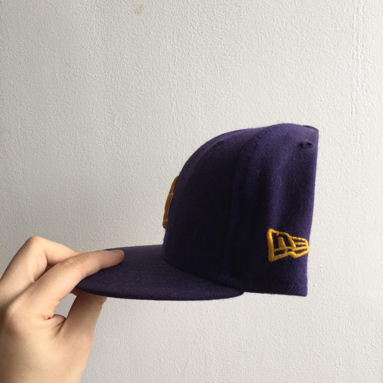 dodgers hat in lakers colorway. very rare. size 7 - Depop