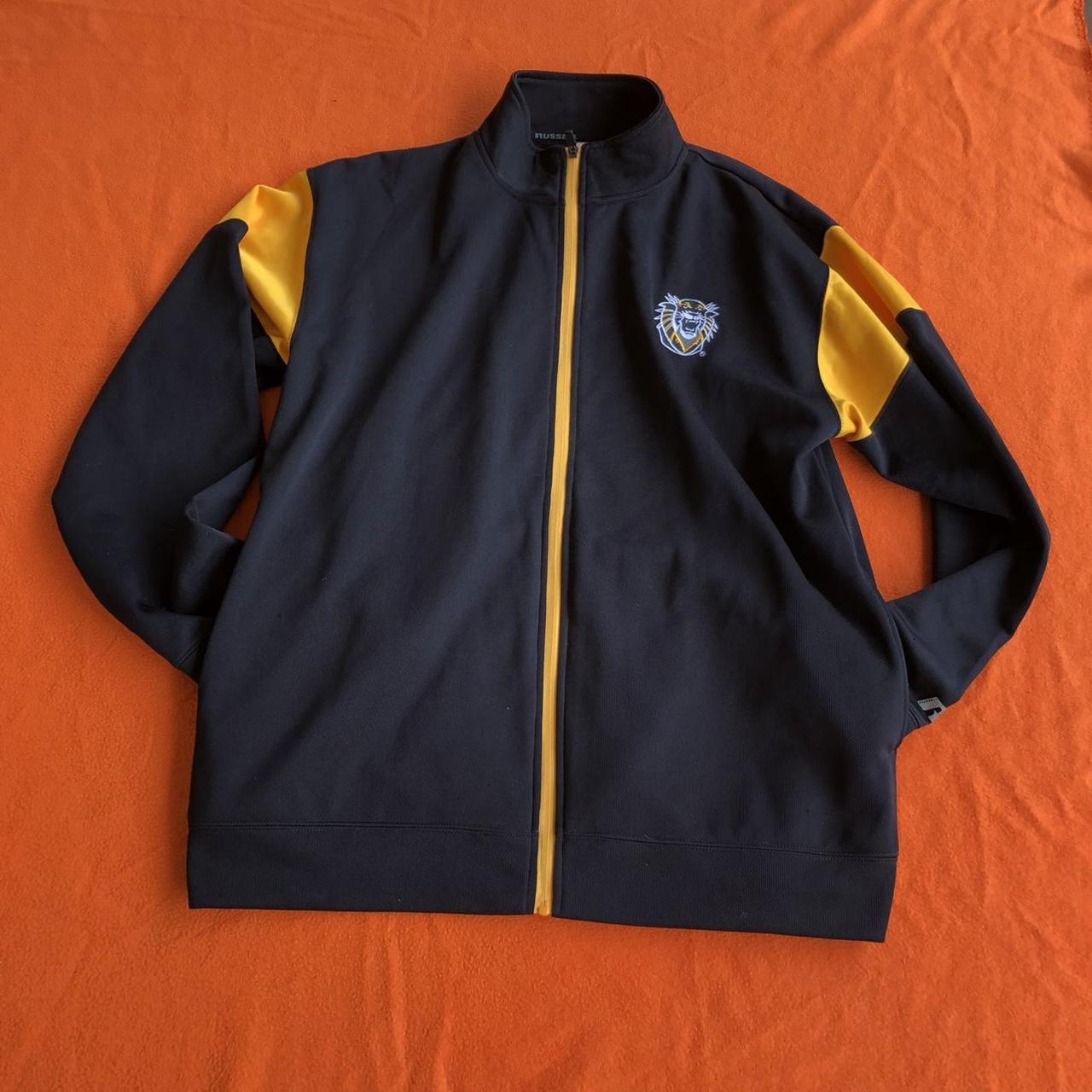 Men’s Sports Jacket Russel black and yellow sports... Depop