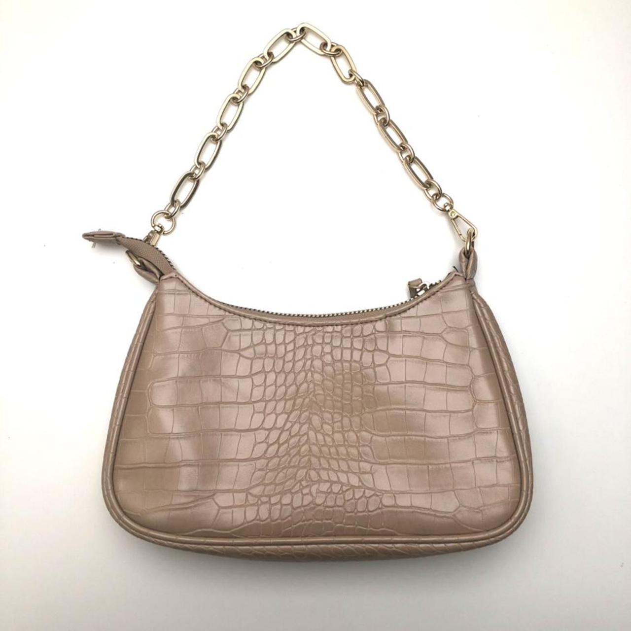 Primark pinky beige shoulder bag with gold chain