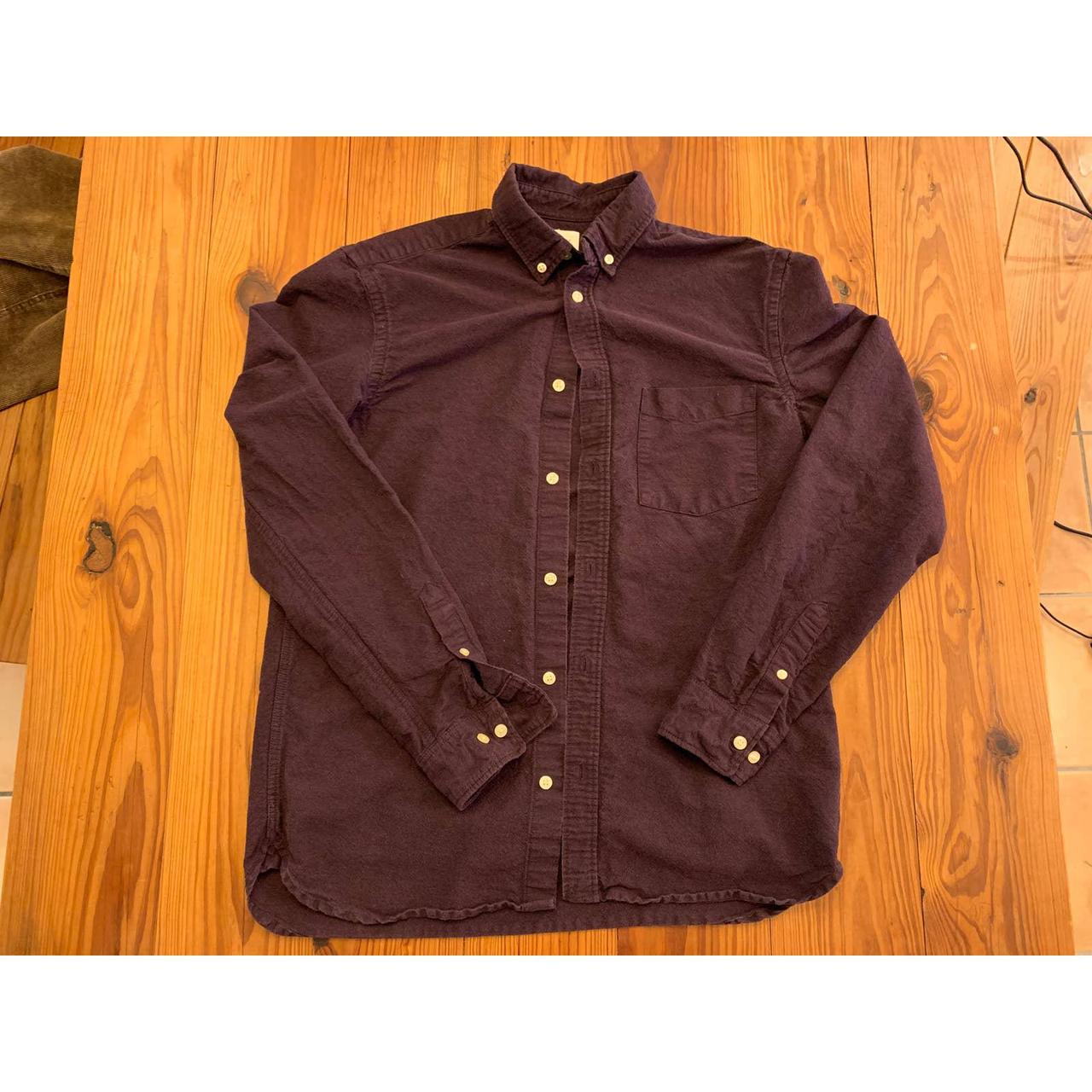 H&M Regular Fit Coupe Standard Burgundy Button Down... Depop