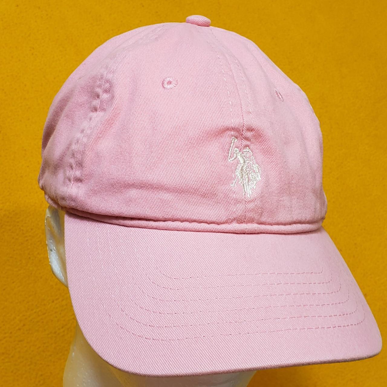 U.S. Polo Assn. Men's Pink and White Hat