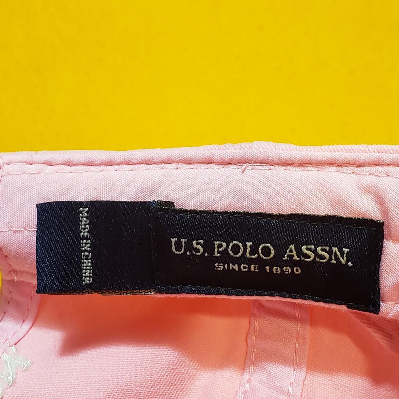 U.S. Polo Assn. Men's Pink and White Hat (4)