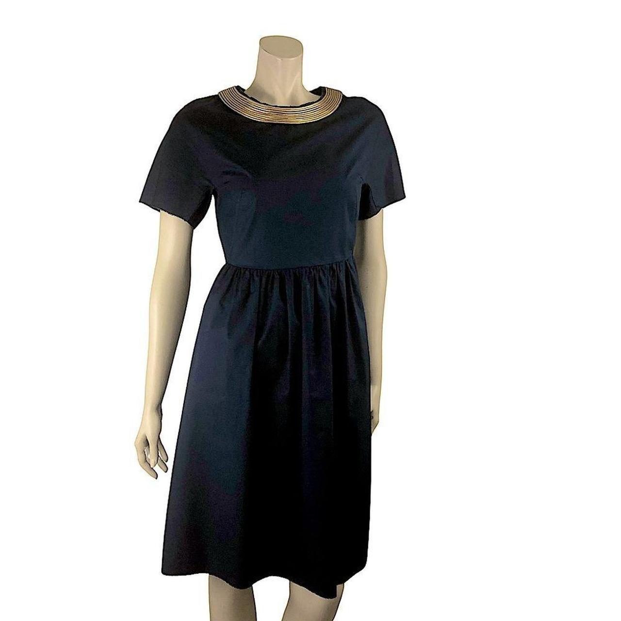 Product Image 1 - This navy cotton cocktail dress