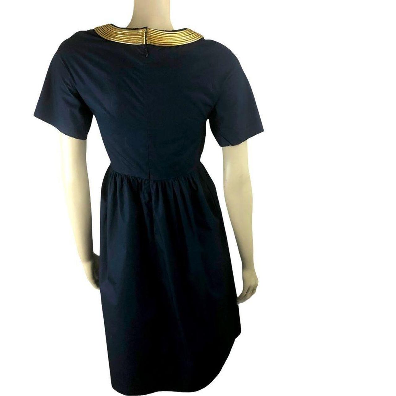 Product Image 4 - This navy cotton cocktail dress