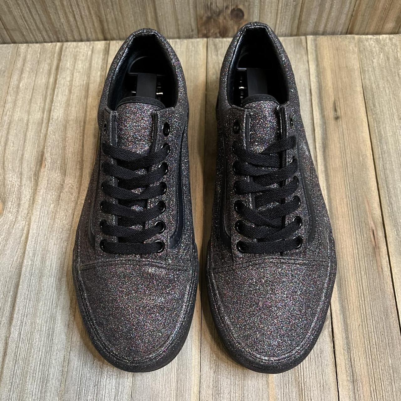 vans black rainbow glitter