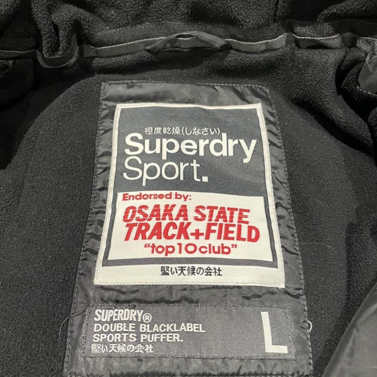 superdry double black label sports puffer