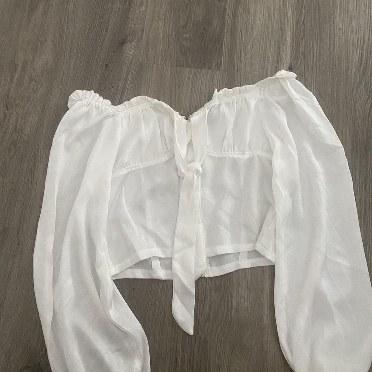 Plt White Off Shoulder Top! Never Worn In Perfect - Depop