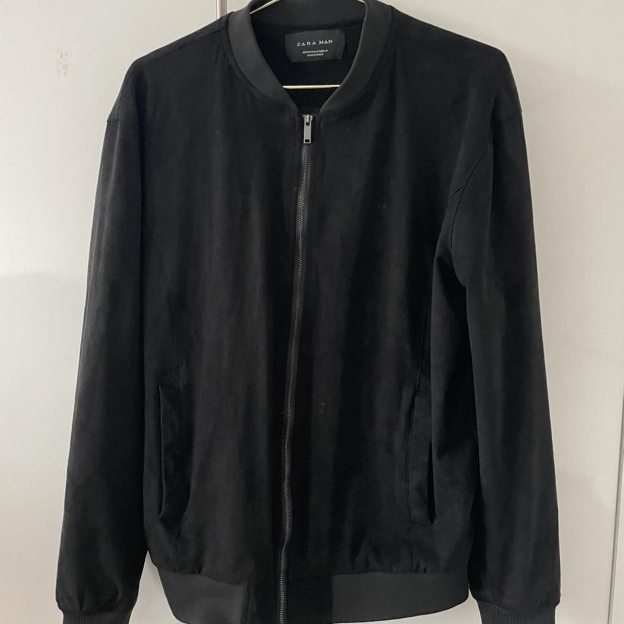 Zara suede bomber jacket mens size medium - Depop