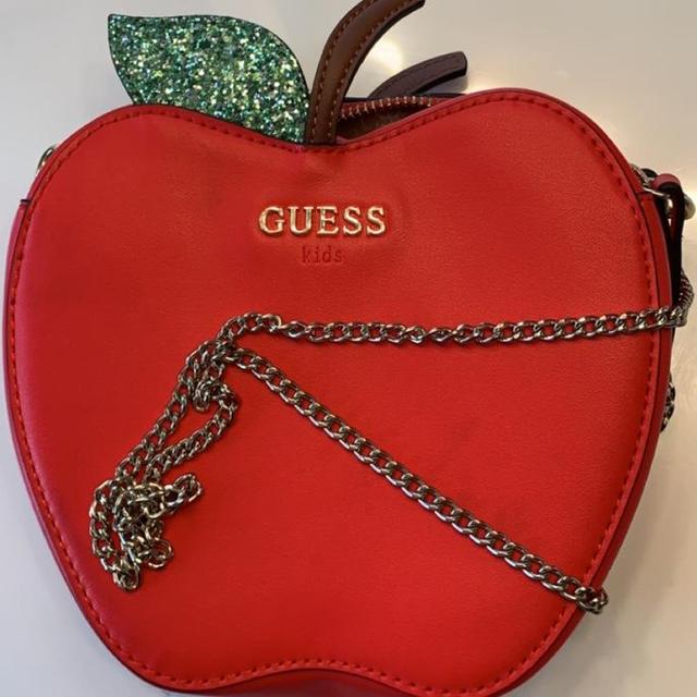Guess, Bags, Guess Euc Red Shoulder Bag Gold Chain Wdustbag