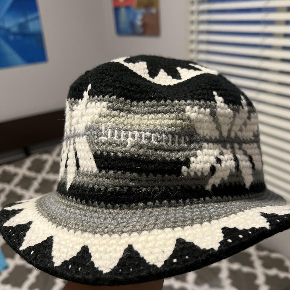 Supreme Snowflake Crochet Crusher Hat - Depop