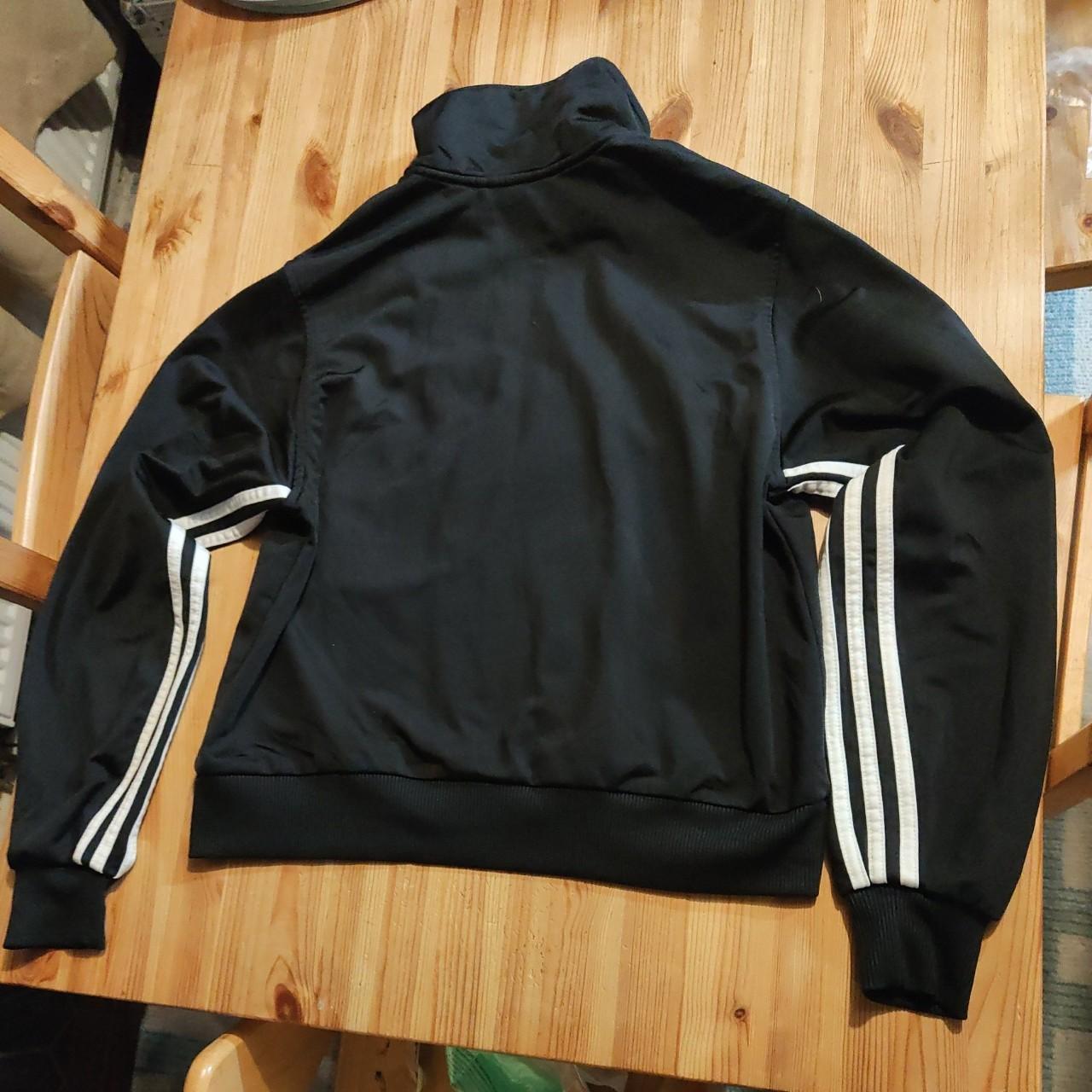 Vintage Adidas Tracksuit Top Size Small Black This... - Depop