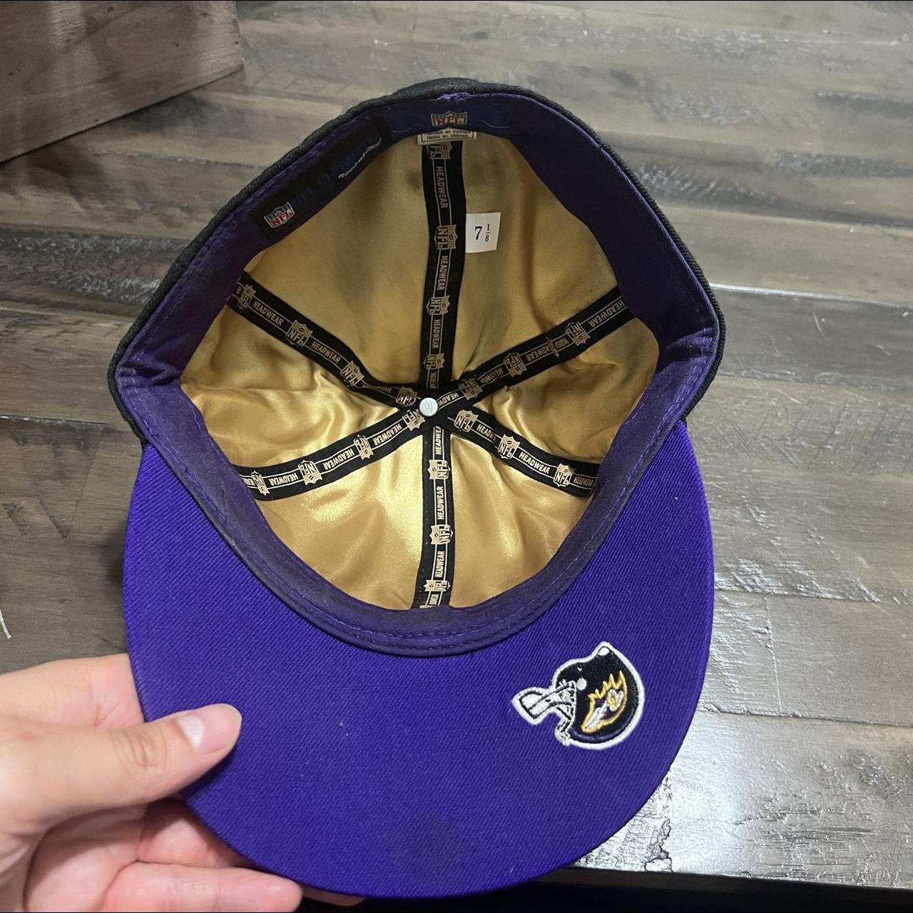 Vintage Reebok Baltimore ravens Purple FITTED Hat Cap L/XL ONFIELD