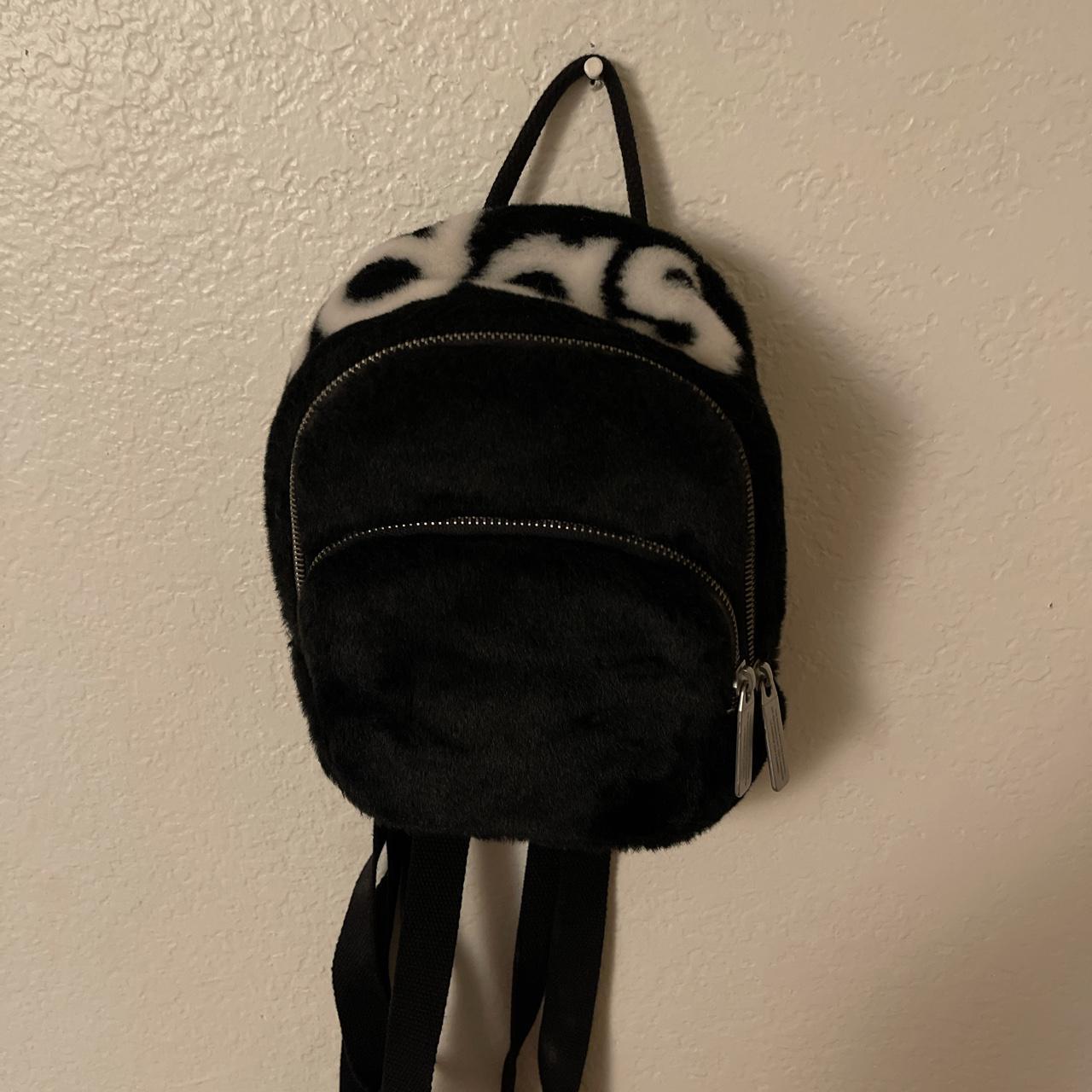 adidas faux fur mini backpack