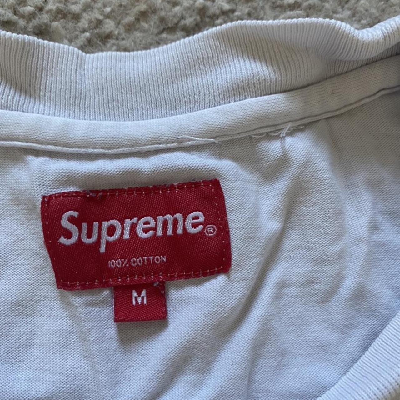 Supreme cut and see white tee from SS16. Worn and... - Depop