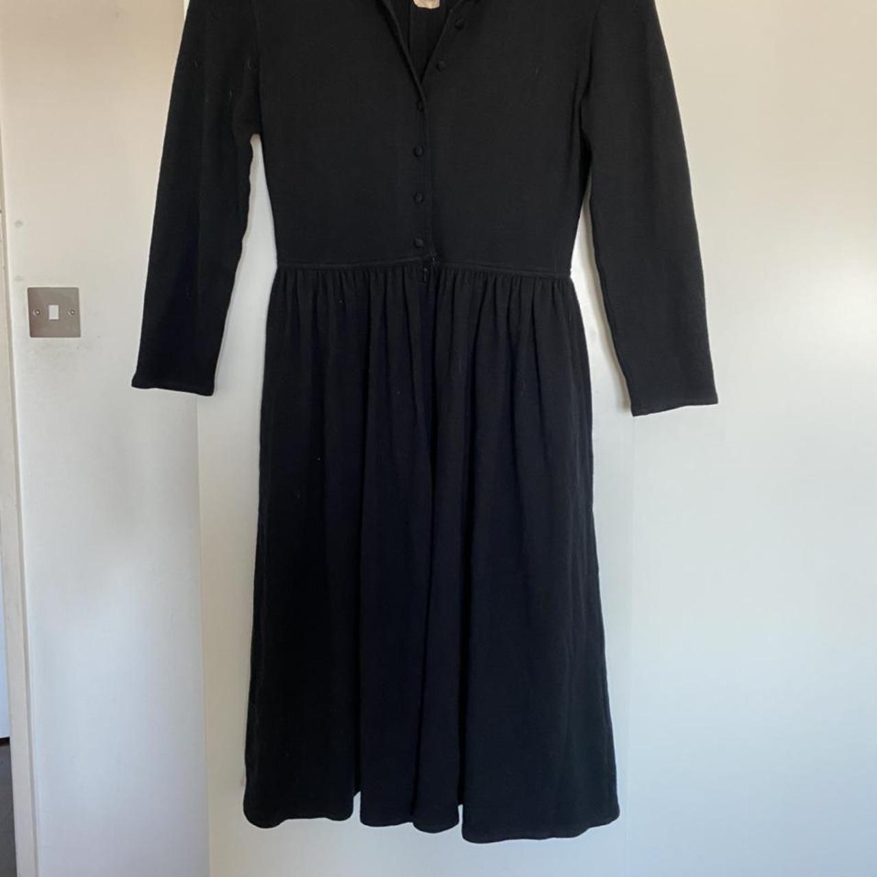 Black Jaeger 100% wool midi dress. Button... - Depop