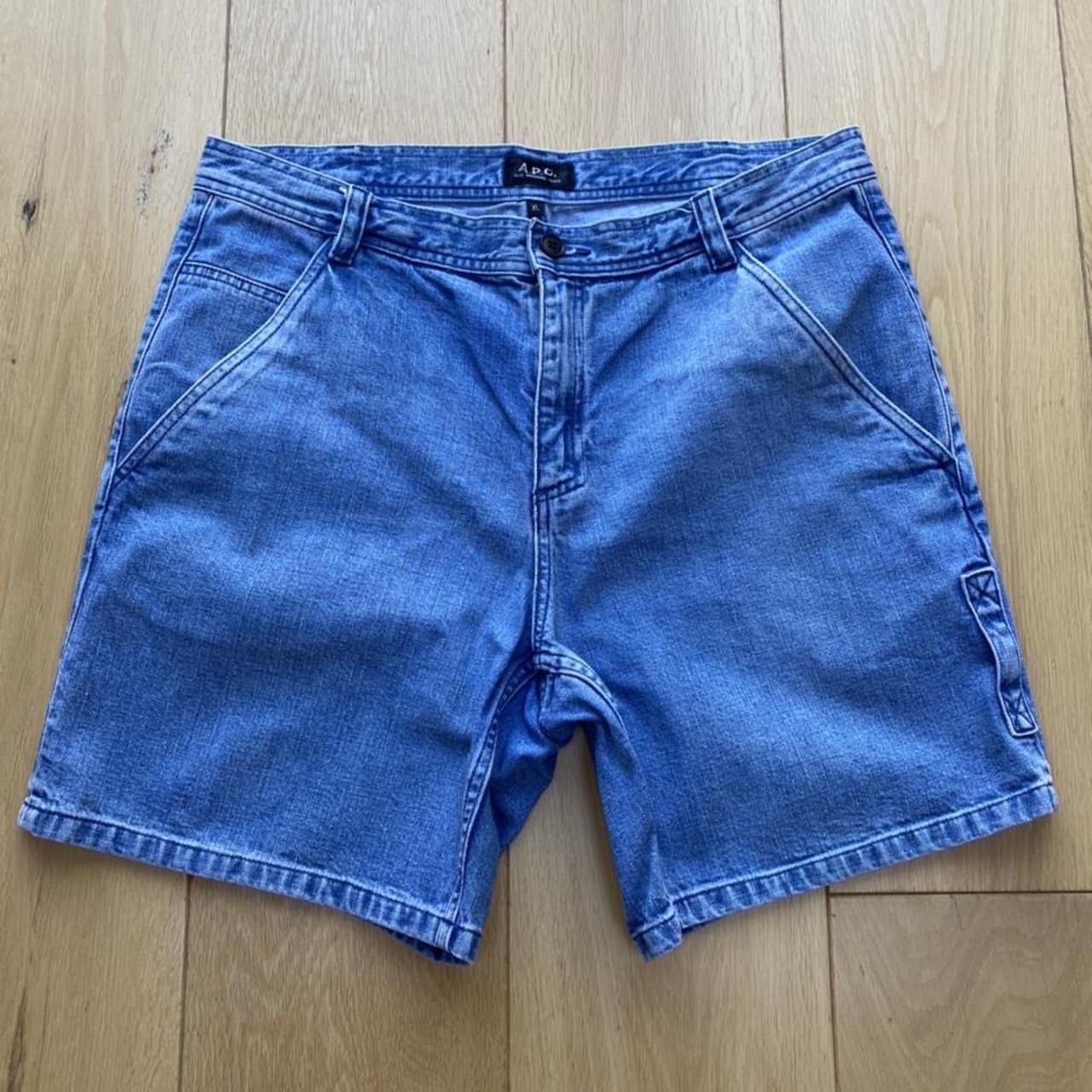 A.P.C. Denim Short. Size XL. Worn but in excellent... - Depop