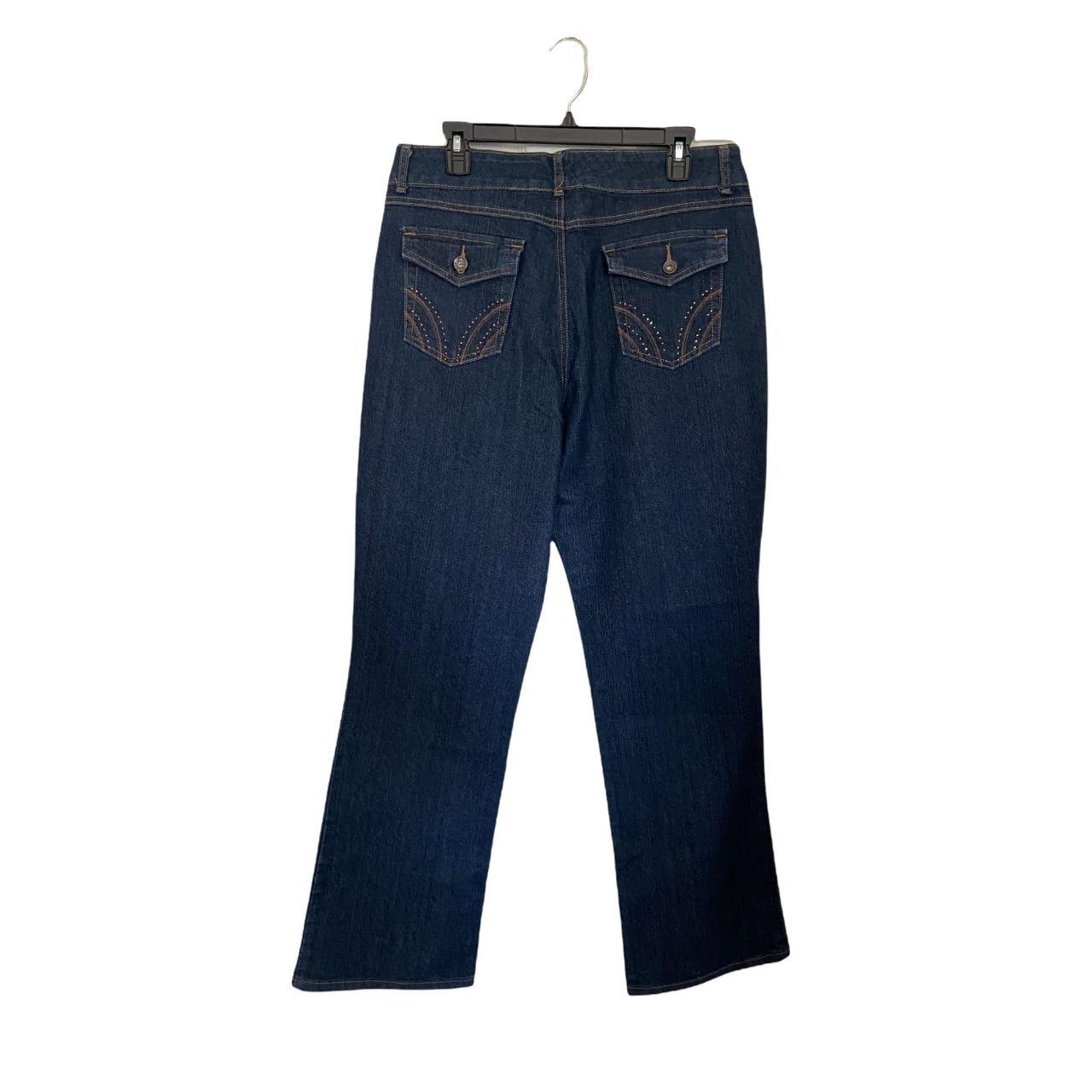 Bandolino blue denim Jeans with Jeweled Back Pockets... - Depop