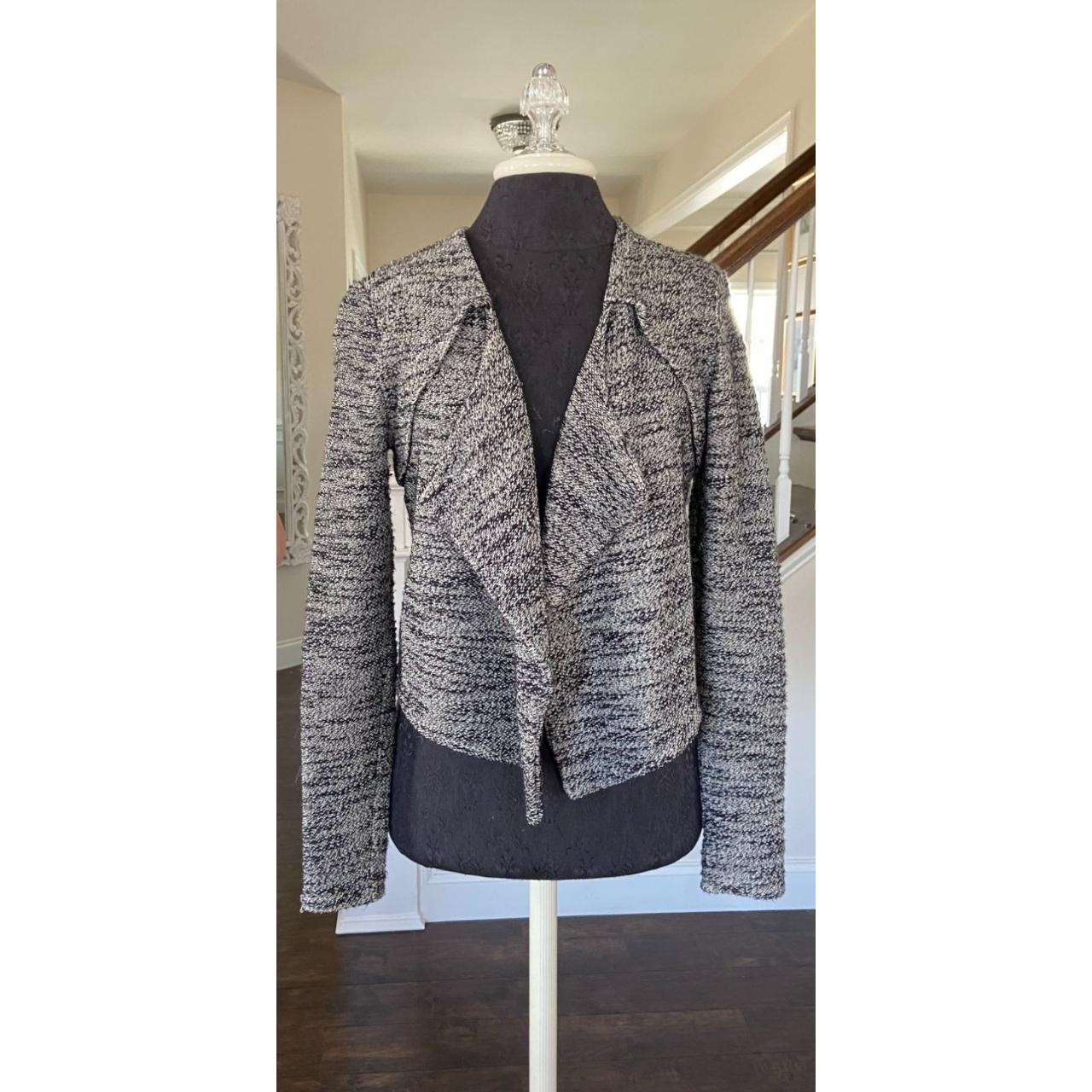 Ann Taylor Black Knit Blazer (Small) - Depop