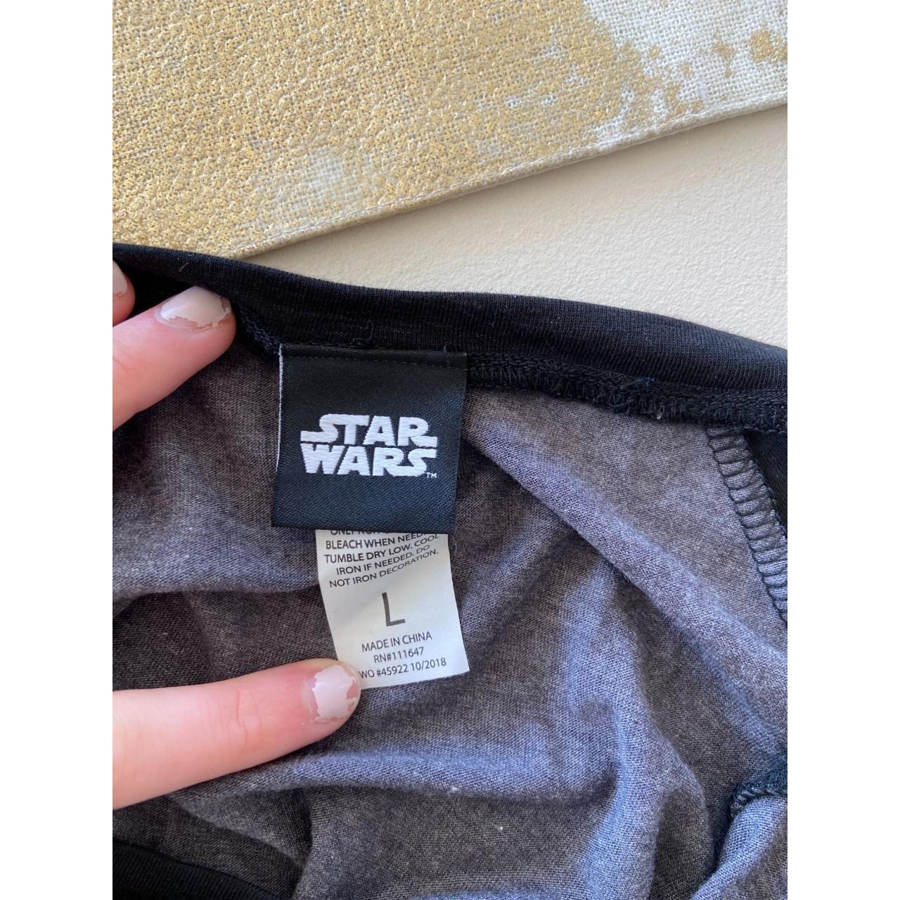 Star Wars Black and Gray Shirt (Large) Thin and... - Depop