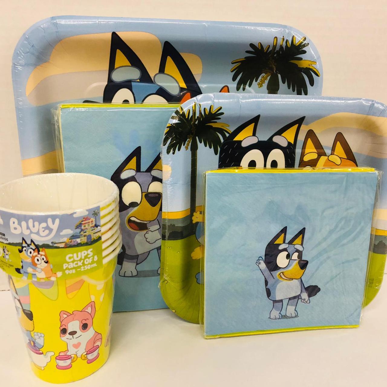 Bluey Party Set - Small and Large Plate, Small and - Depop