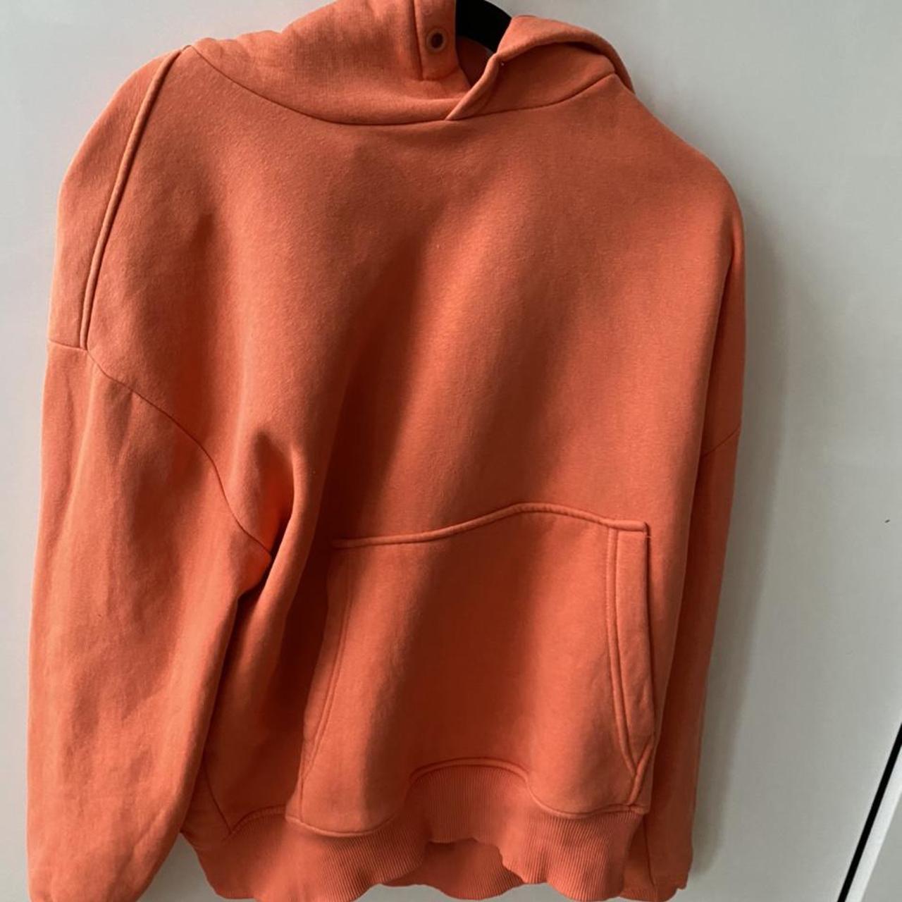 Zara Men's Orange Hoodie Depop