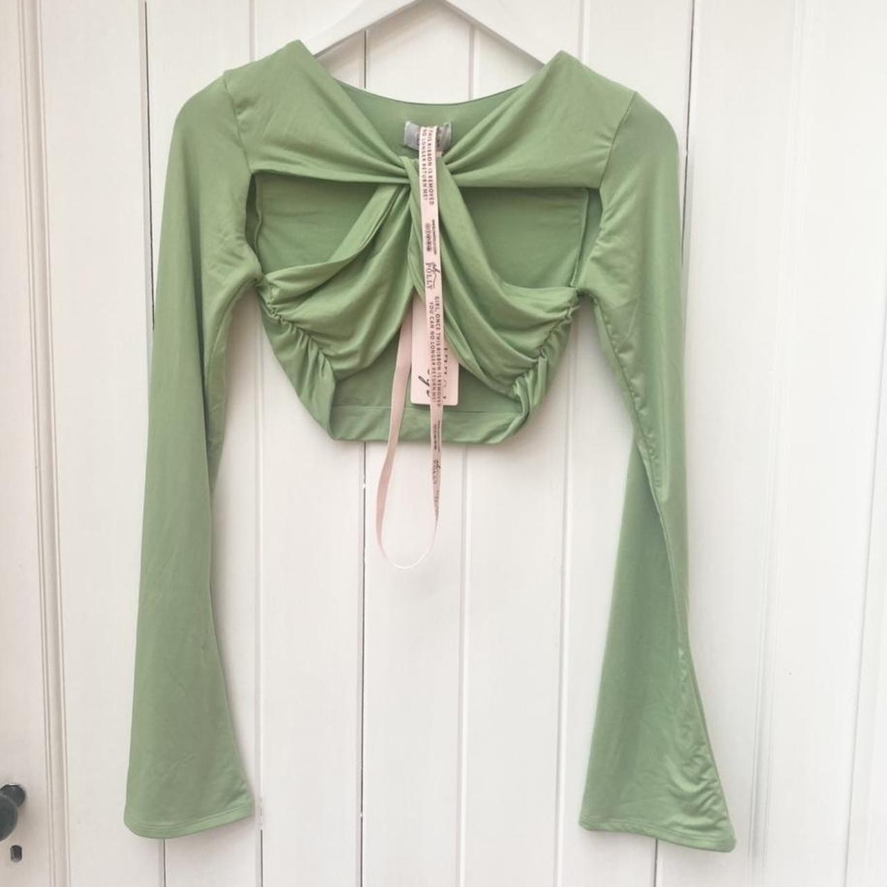 OH POLLY On Repeat long sleeve twist front crop top... Depop