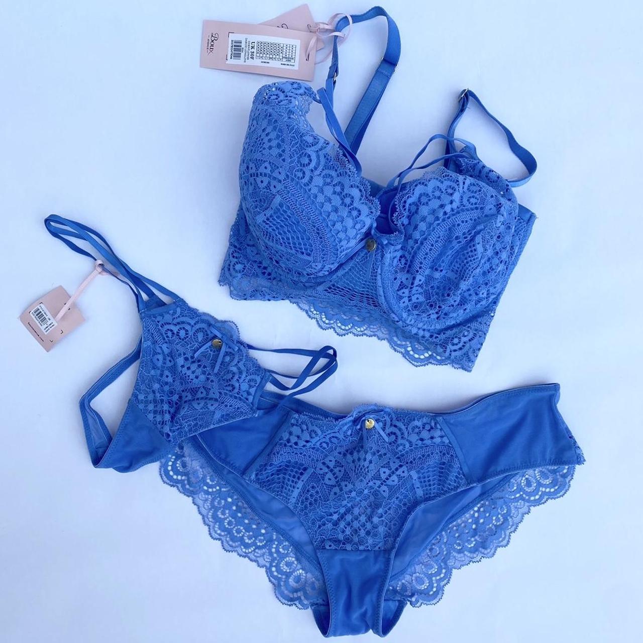 Boux Avenue Women's Blue Bra | Depop