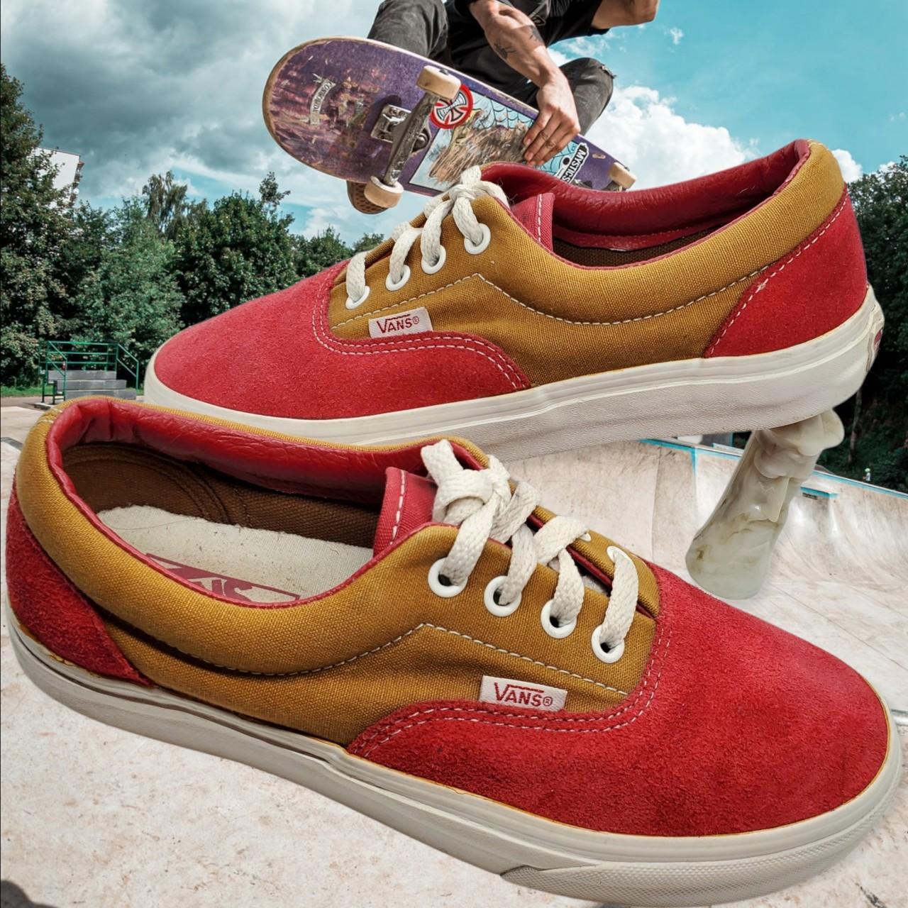 Red and sale tan vans