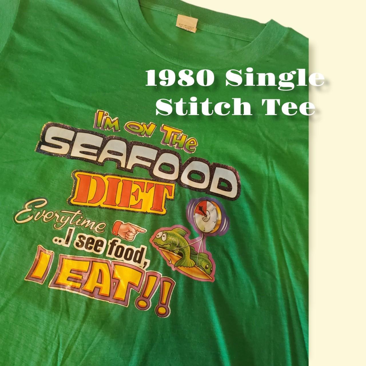 new deadstock with tags vintage 80's single stitch - Depop