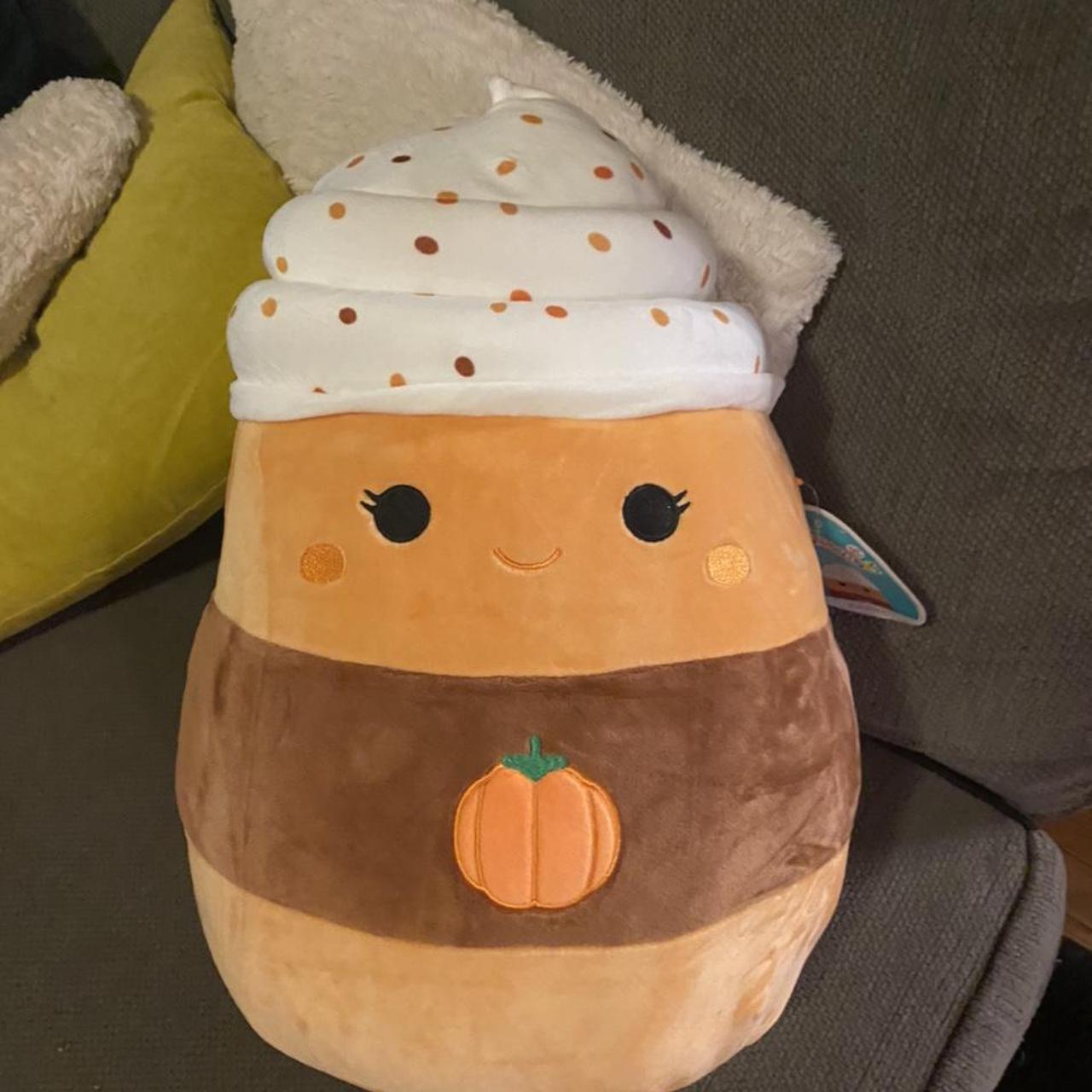 pumpkin spice latte squishmallow! brand new with... - Depop