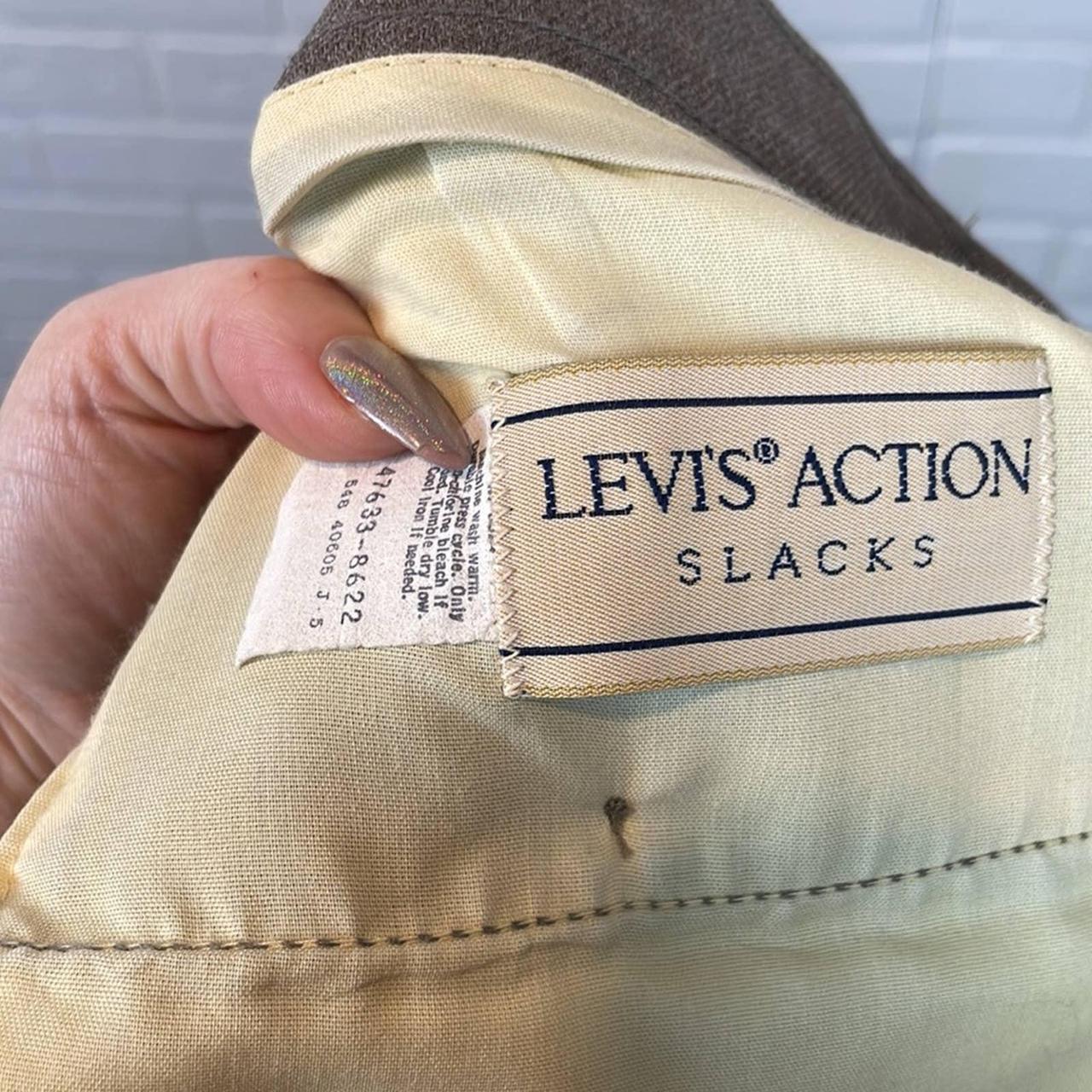 Vintage 70’s Levi’s Action Slacks High Rise Straight... - Depop