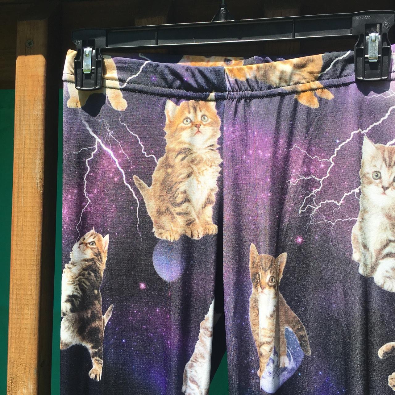 galaxy cat leggings. not sure of where i bought them - Depop