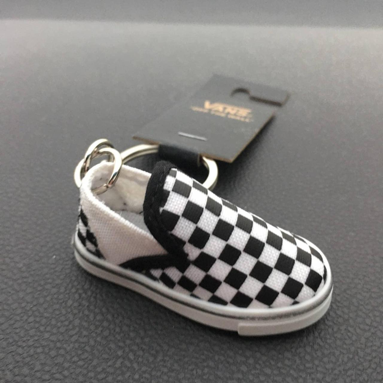 checkerboard vans keychain
