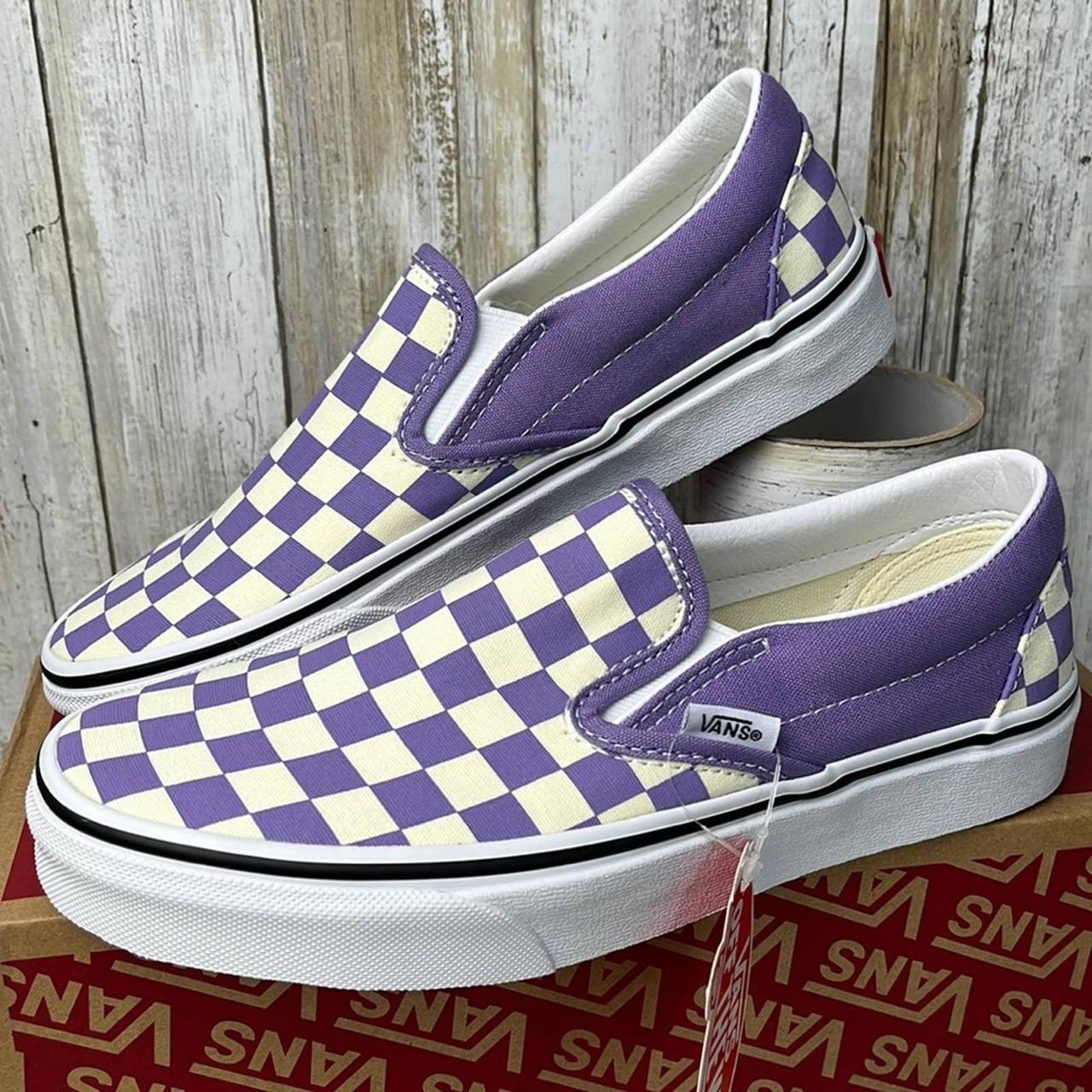 dark purple slip on vans