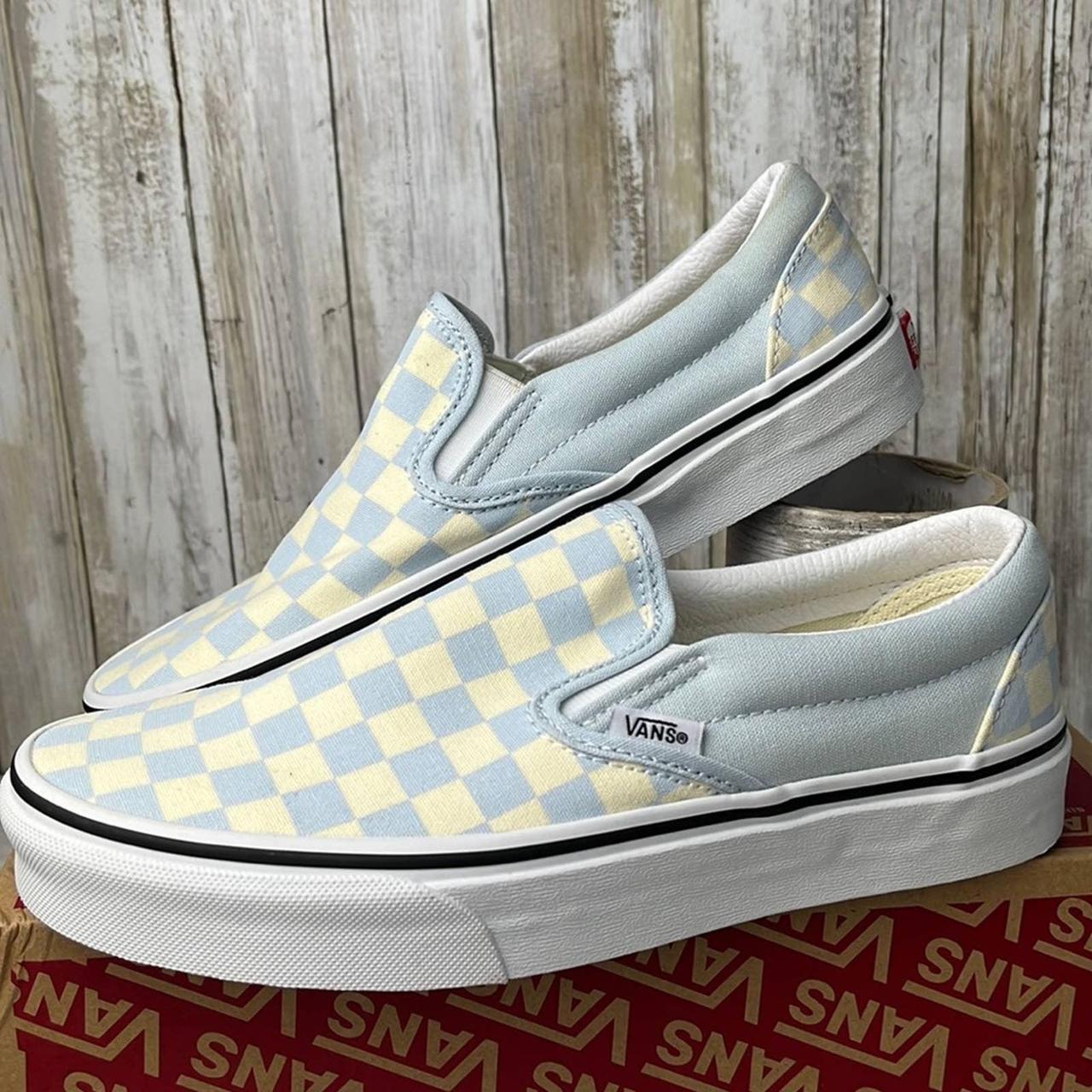 flower checkered vans