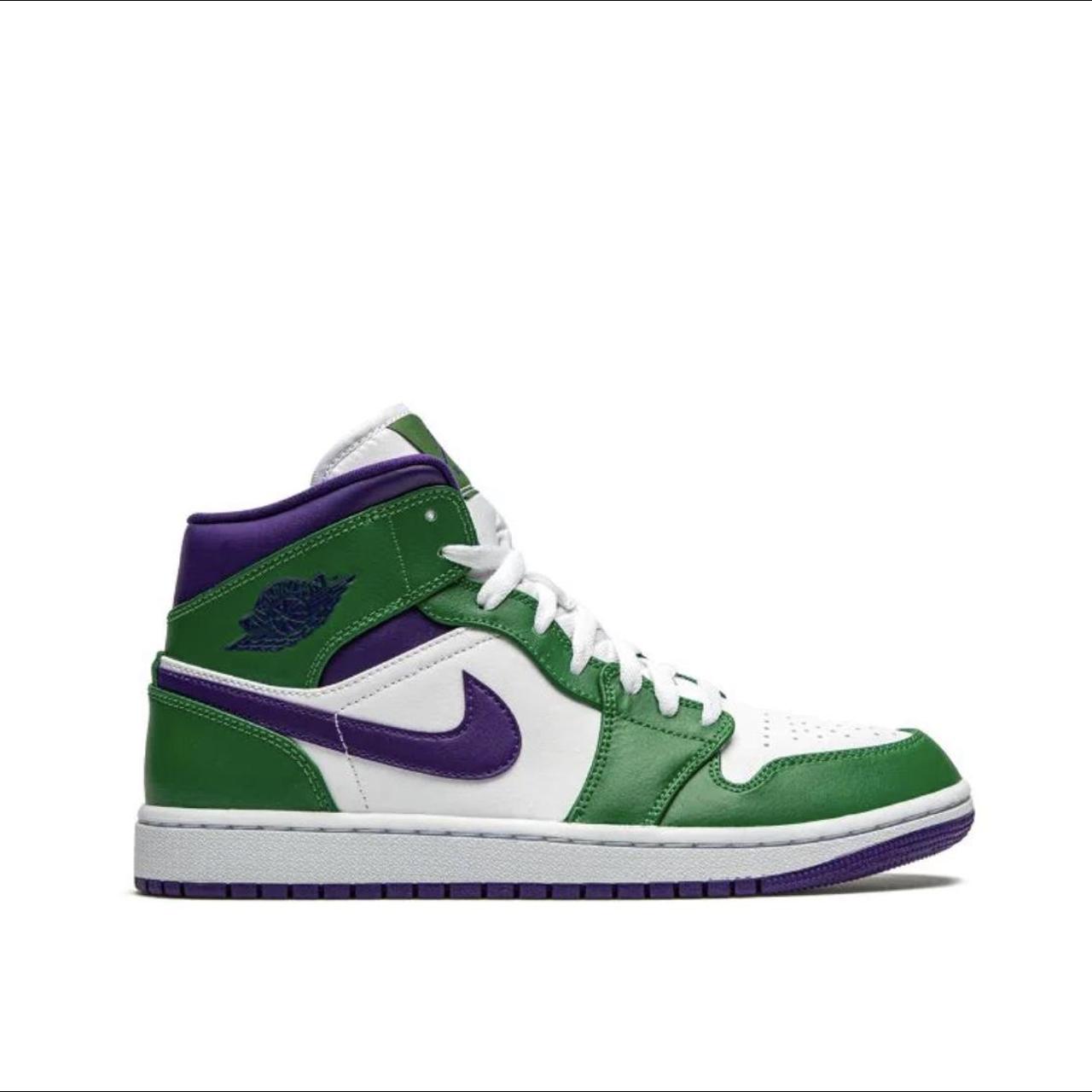 green purple white jordan 1