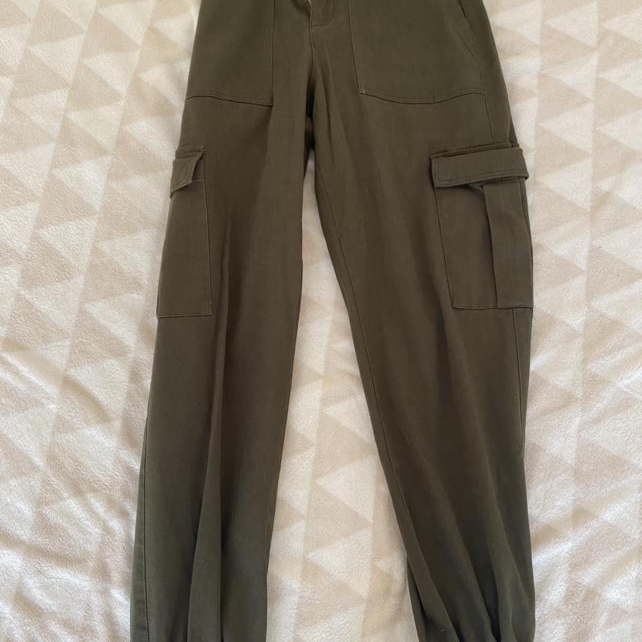 green cargo pants from pacsun. jogger style. new... - Depop