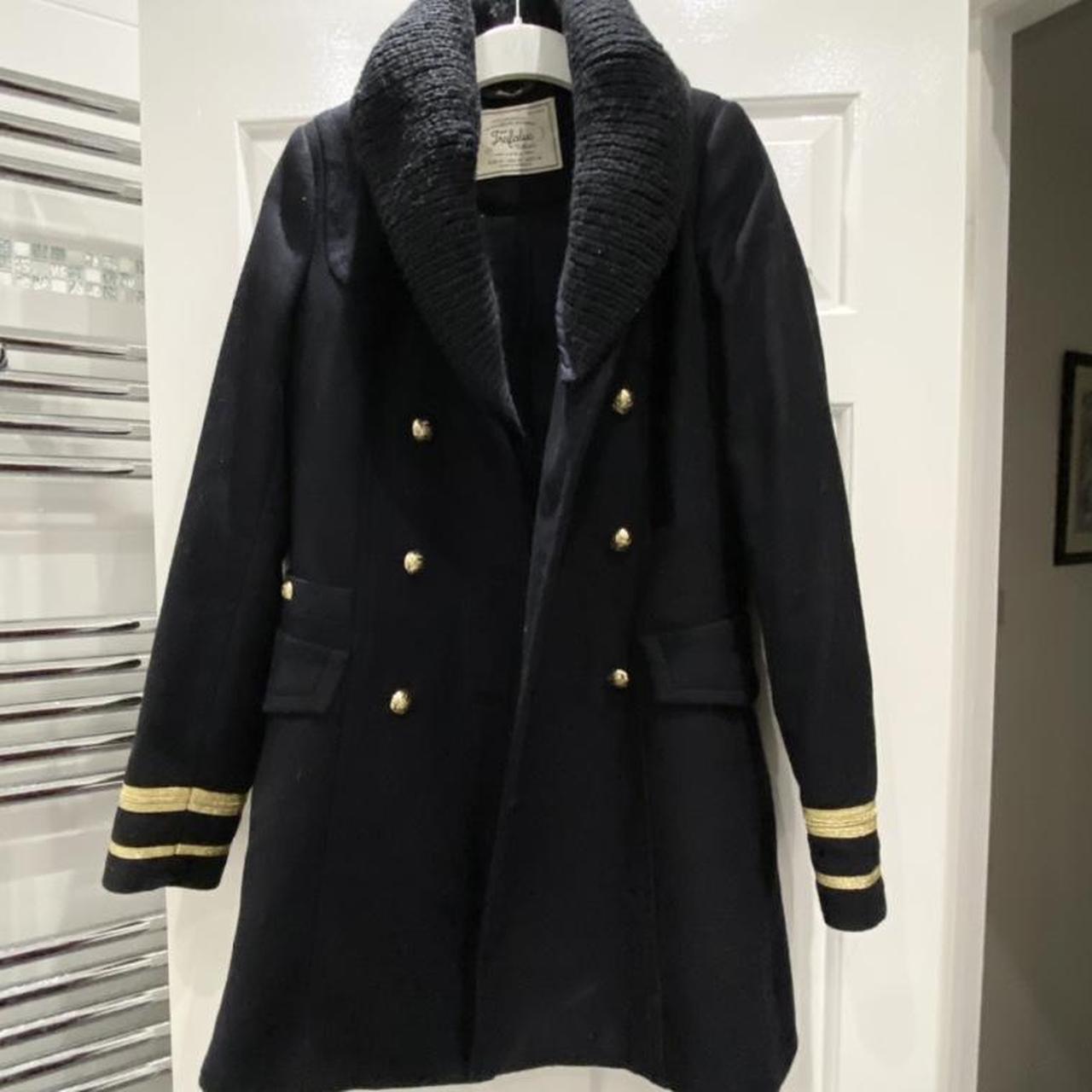 Zara military best sale coat mens