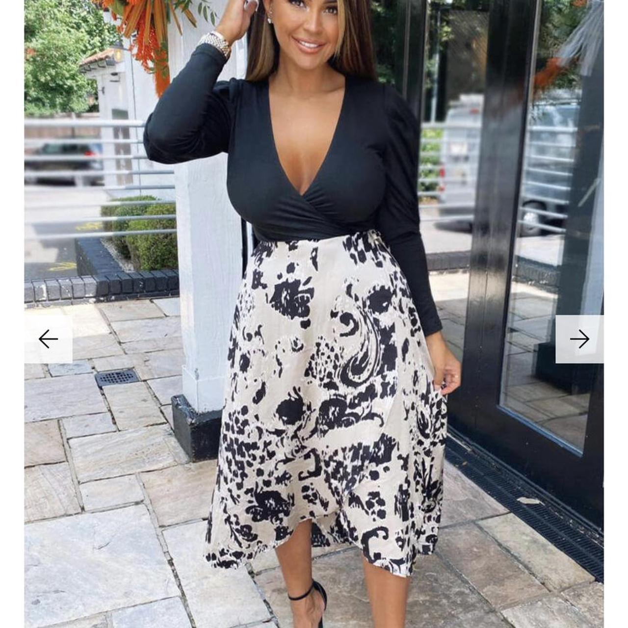 Ax Paris Animal Print Dress AX Paris Leopard Print Long Sleeve