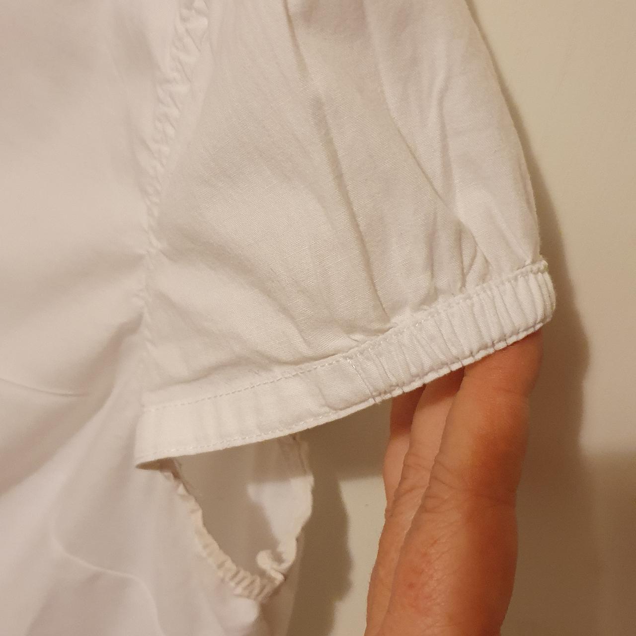 Dubarry ruffle neck white shirt. Has been worn a few - Depop