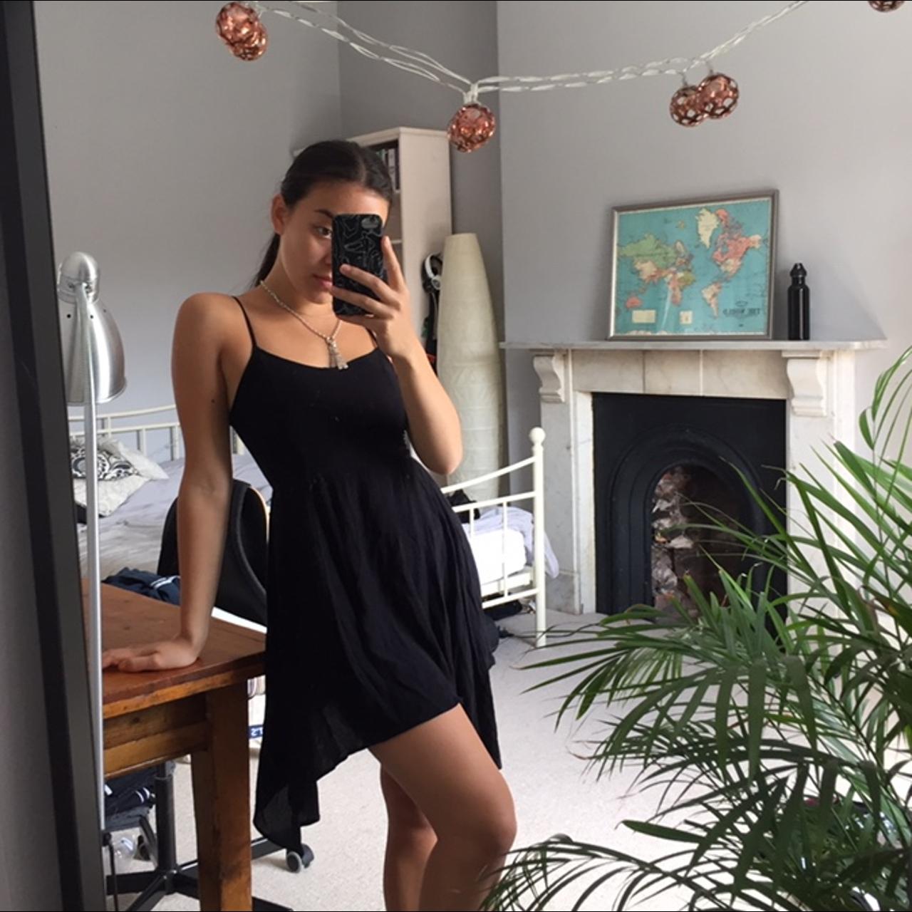 h&m black summer dress