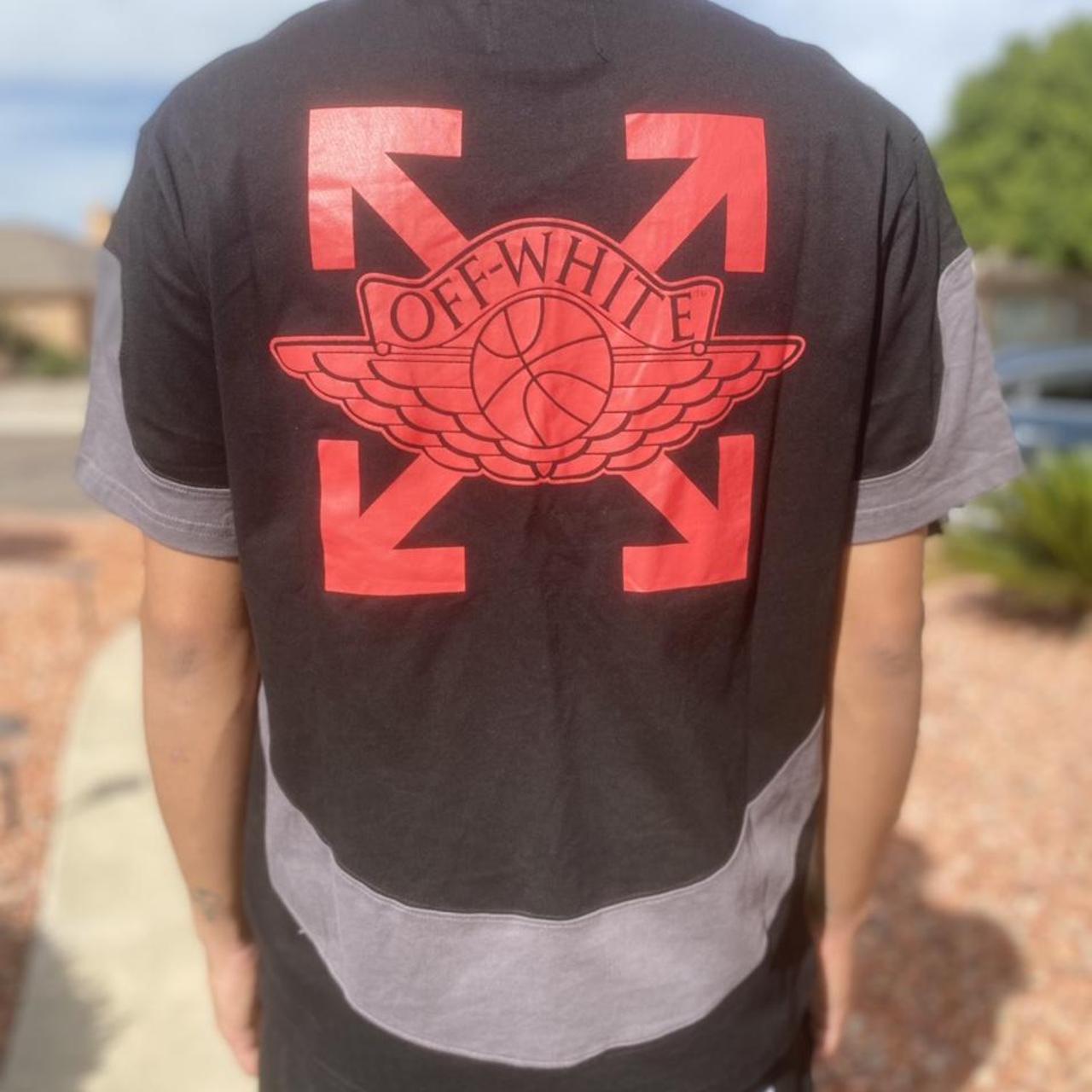 off white jordan tee black