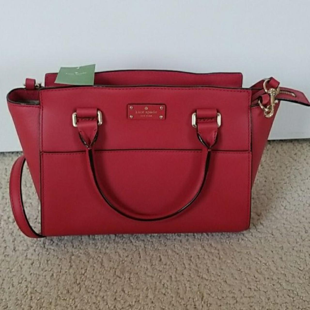 Kate Spade Lana Grove Street Satchel Shoulder Bag Color: Red Carpet store