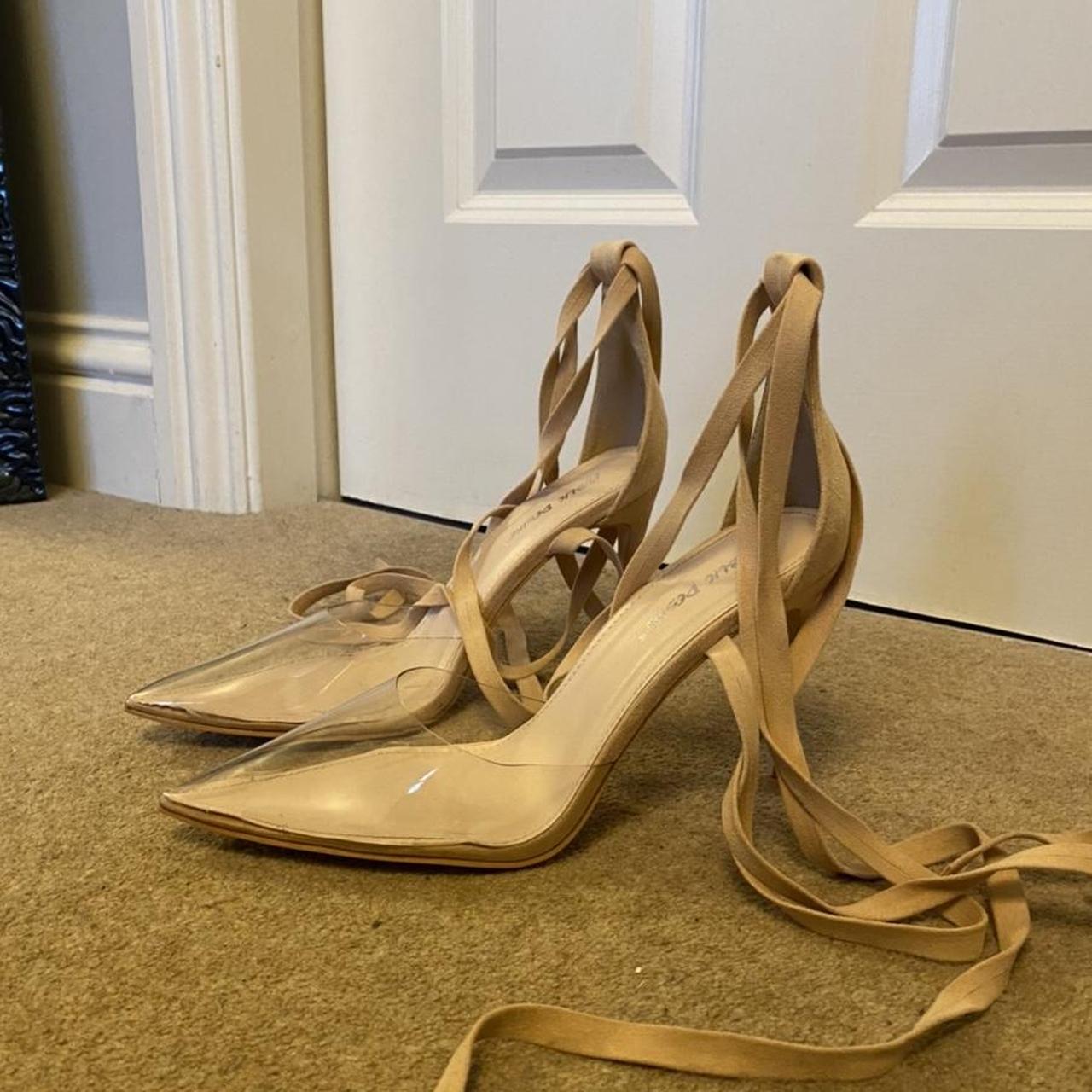 public desire clear ballet heels size 7, some wear... - Depop