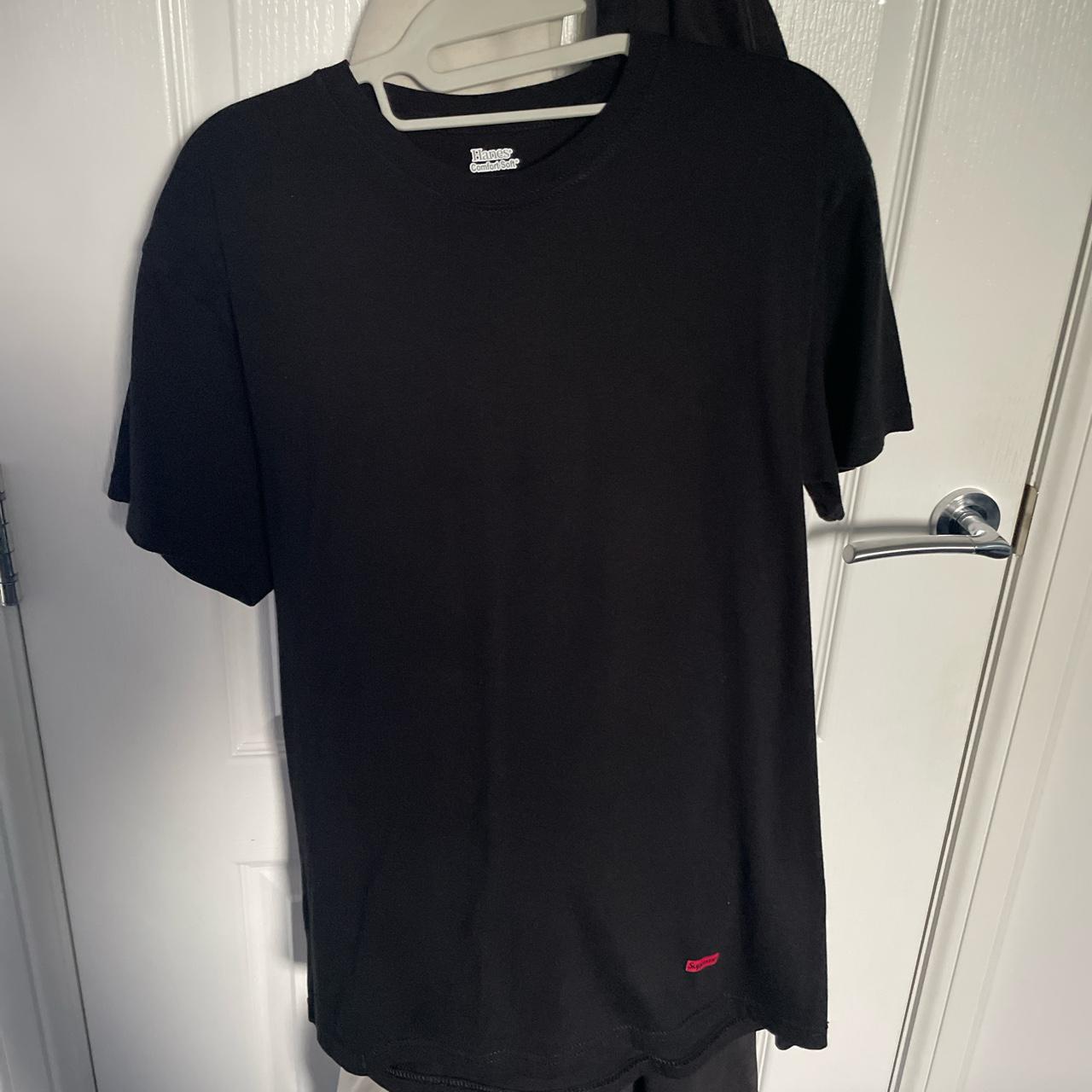 supreme hanes black tee