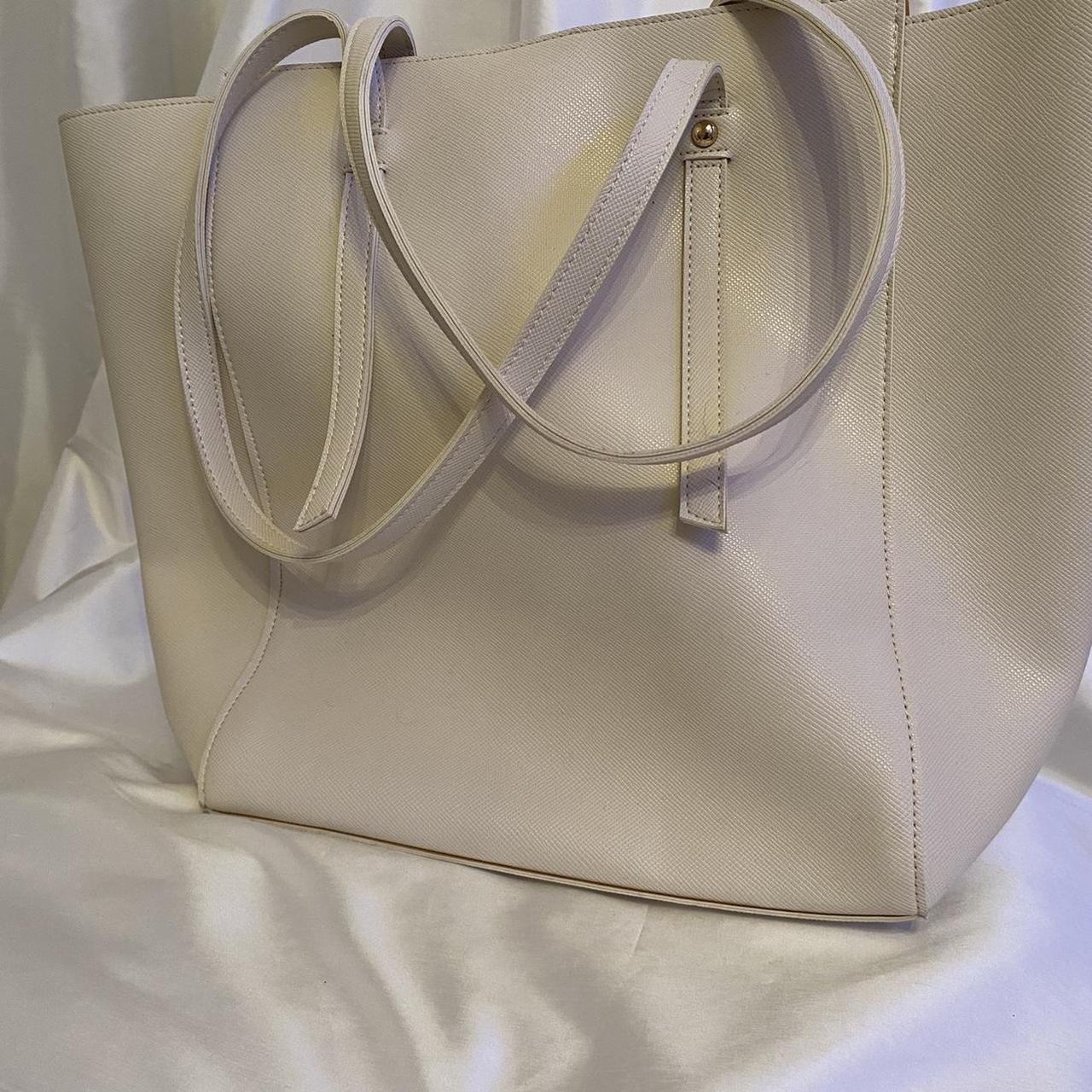 beautiful unused cream tote bag, perfect for work,... - Depop